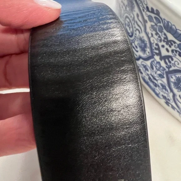 Tory Burch Eleanor 1.5” Black Leather Logo Belt - Picture 7 of 8